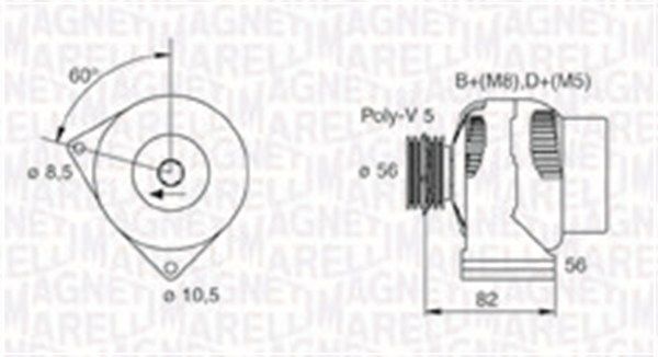 MAGNETI MARELLI Ģenerators 063731305010